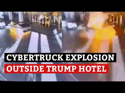 Police Investigate Cybertruck Explosion Outside Trump Hotel in Las Vegas