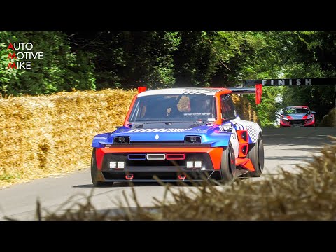 Renault R5 Turbo 3E - 380HP Electric Hot Hatch going CRAZY at Goodwood FOS