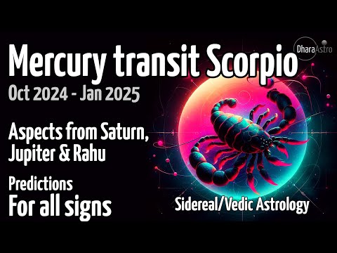 Mercury transit in Scorpio 2024 | Oct 29 | Vedic Astrology predictions #siderealastrology #scorpio