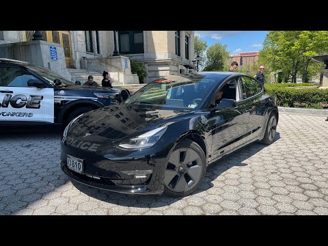 Mayor Mike Spano unveils City first Police Electric Vehicles