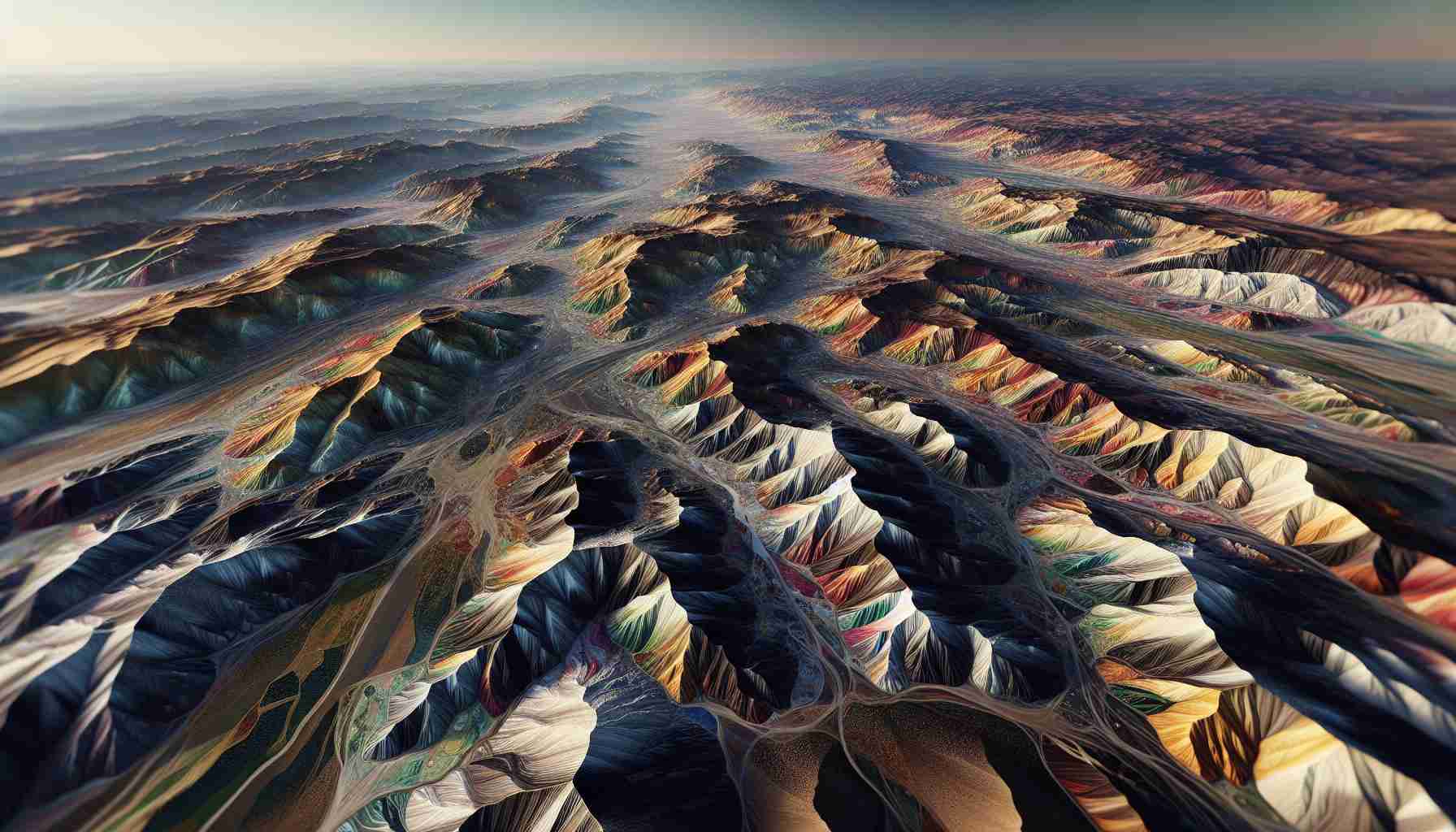 A high-definition, realistic image depicting the vast lithium reserves in the state of Arkansas. The reserves are teeming with potential, expansive in every direction. The snapshot displays varying textures and colors indicative of the rich lithium deposits underneath, signaling the potential to meet global demands. Landscape features contrasting natural elements, with hills and flat terrains, each different shades of earth and stone, hinting at the mineral-rich soil beneath.