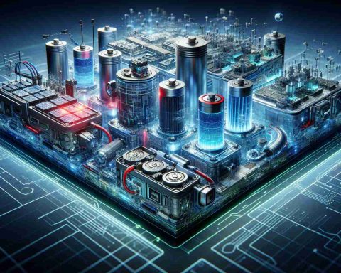 High-definition image depicting the concept of future energy storage technologies: Groundbreaking design of various types of innovative batteries that could revolutionize our energy consumption patterns. The image should depict a variety of battery designs in detail, showcasing their complexity and potential. Additionally, include visuals to embody their capacity to facilitate sustainable energy practices, such as powering advanced electric vehicles and renewable energy systems. Make sure to convey their potential to massively transform the way we store and consume energy, having a profound impact on everything around us.