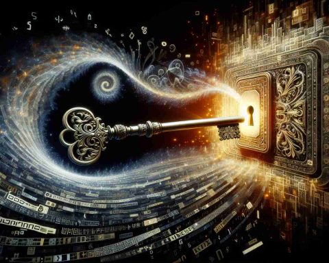 Generate a high-definition, realistic image depicting the symbolic concept of 'Unlocking the Future'. This could be visualized as a large, ornate key approaching a dazzlingly intricate lock, with the impression of an unraveled scroll or index floating ethereally in the background. Surprisingly, it is as if the index is filled with cryptic hieroglyphs and symbols, suggesting 'Spy Index'. Remember to fully encapsulate a scene rife with futuristic elements and a subtle espionage touch.